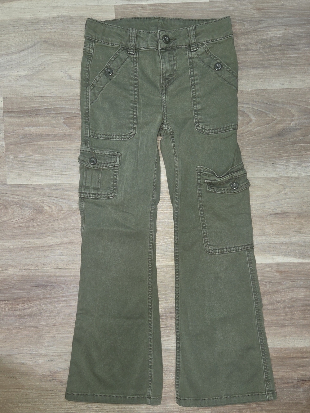 •Thereabouts• Little Girls Green Flare Cargo Pants